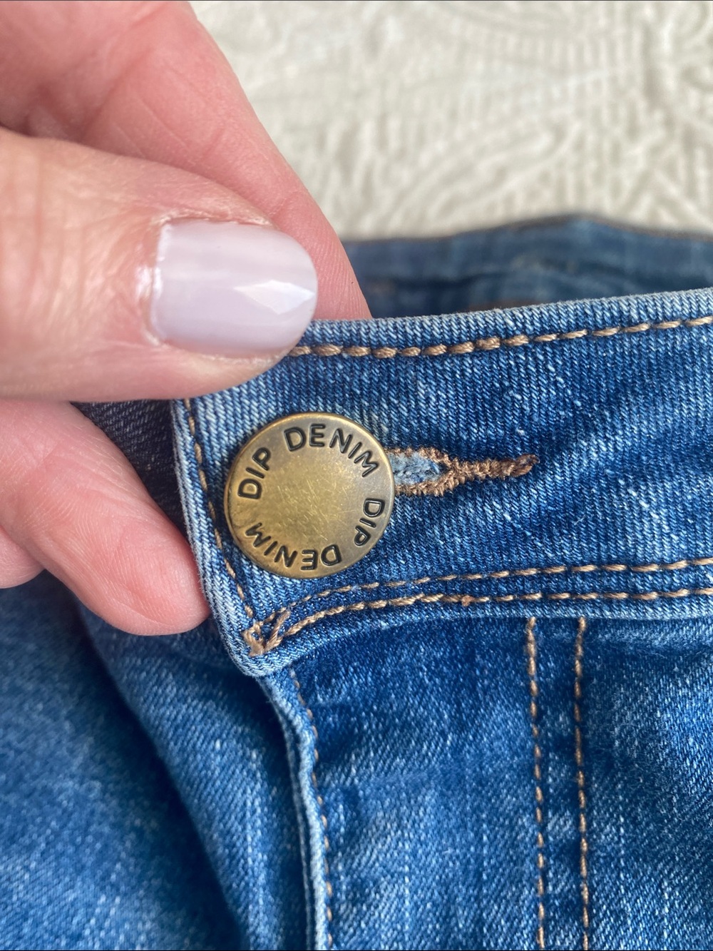 Dip Demim Slim High-Rise Women's Jeans in Medium Blue Sz 6 - Picture 9 of 13